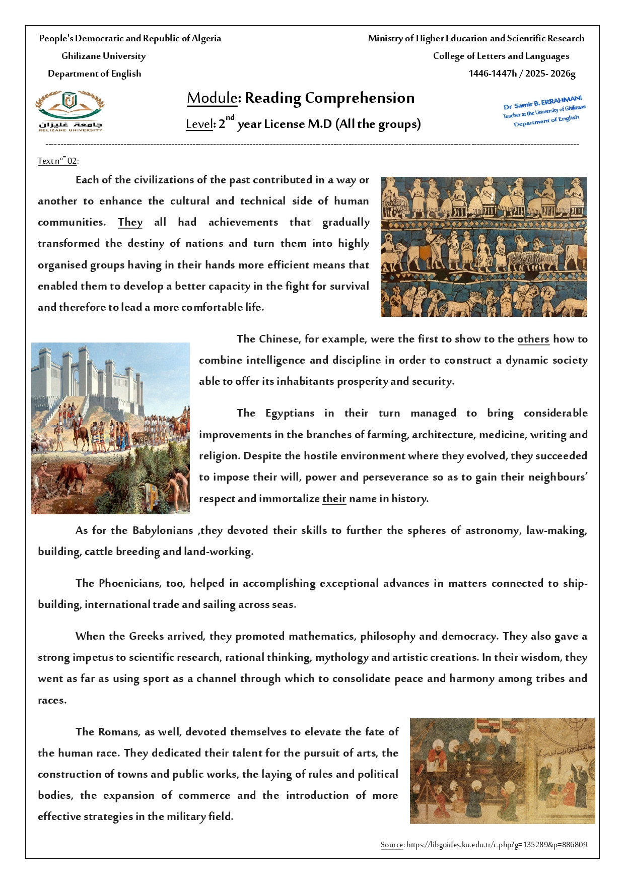 Civilizations' Text